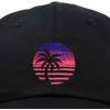 imageDALIX Palm Tree Dad Hat Womens Embroidery Baseball CapBlack