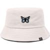 imageDALIX Butterfly Cotton Bucket Hat Lightweight Outdoor Travel Beach Everyday WomensParchment White