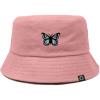 imageDALIX Butterfly Cotton Bucket Hat Lightweight Outdoor Travel Beach Everyday WomensPeach Melba