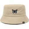 imageDALIX Butterfly Cotton Bucket Hat Lightweight Outdoor Travel Beach Everyday WomensSesame Beige