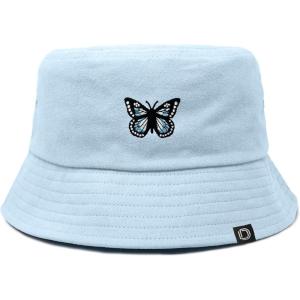 imageDALIX Butterfly Cotton Bucket Hat Lightweight Outdoor Travel Beach Everyday WomensForever Blue