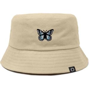 imageDALIX Butterfly Cotton Bucket Hat Lightweight Outdoor Travel Beach Everyday WomensSesame Beige