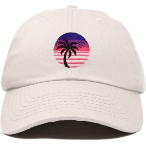 imageDALIX Palm Tree Dad Hat Womens Embroidery Baseball CapBeige