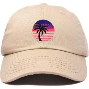 imageDALIX Palm Tree Dad Hat Womens Embroidery Baseball CapKhaki