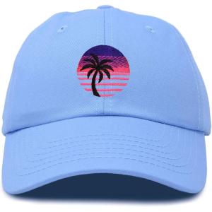 imageDALIX Palm Tree Dad Hat Womens Embroidery Baseball CapLight Blue