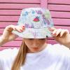imageDALIX Embroidered Watermelon Tie Dye Cotton Outdoor Summer Bucket Hat in GreenGreen