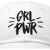 imageDALIX Girl Power Baseball Cap Dad Hat Womens Girls TeensWhite
