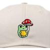 imageDALIX Mushroom Frog Embroidered Dad Cap Cotton Baseball Hat WomenBeige