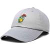 imageDALIX Mushroom Frog Embroidered Dad Cap Cotton Baseball Hat WomenGray