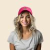 imageDALIX Mushroom Frog Embroidered Dad Cap Cotton Baseball Hat WomenHot Pink