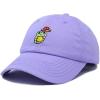 imageDALIX Mushroom Frog Embroidered Dad Cap Cotton Baseball Hat WomenLavender