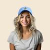 imageDALIX Mushroom Frog Embroidered Dad Cap Cotton Baseball Hat WomenLight Blue