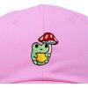 imageDALIX Mushroom Frog Embroidered Dad Cap Cotton Baseball Hat WomenLight Pink