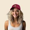 imageDALIX Mushroom Frog Embroidered Dad Cap Cotton Baseball Hat WomenMaroon