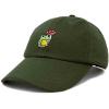 imageDALIX Mushroom Frog Embroidered Dad Cap Cotton Baseball Hat WomenOlive