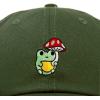 imageDALIX Mushroom Frog Embroidered Dad Cap Cotton Baseball Hat WomenOlive