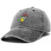 imageDALIX Mushroom Frog Embroidered Dad Cap Cotton Baseball Hat WomenWashed Black