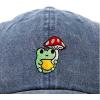 imageDALIX Mushroom Frog Embroidered Dad Cap Cotton Baseball Hat WomenWashed Navy