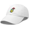 imageDALIX Mushroom Frog Embroidered Dad Cap Cotton Baseball Hat WomenWhite