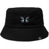 imageDALIX Butterfly Embroidered Bucket Hat in Black  XLarge