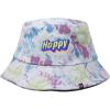 imageDALIX Embroidered Happy Tie Dye Cotton Outdoor Summer Bucket Hat in GreenGreen