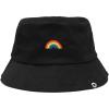 imageDALIX Embroidered Rainbow Bucket Hat Cotton Men TeensBlack