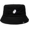 imageDALIX Ghost Cotton Bucket Hat Lightweight Outdoor Travel Beach Everyday MensBlack