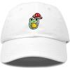 imageDALIX Mushroom Frog Embroidered Dad Cap Cotton Baseball Hat WomenWhite