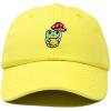 imageDALIX Mushroom Frog Embroidered Dad Cap Cotton Baseball Hat WomenYellow