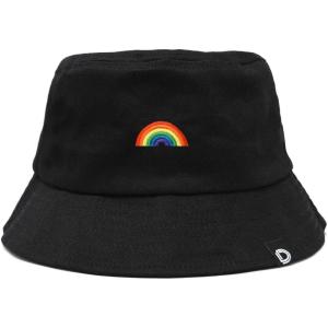 imageDALIX Embroidered Rainbow Bucket Hat Cotton Men TeensBlack