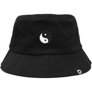 imageDALIX Embroidered Yin Yang Bucket Hat Cotton Men TeensBlack