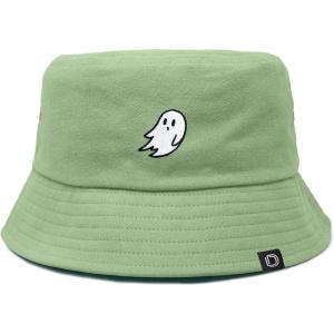 imageDALIX Ghost Cotton Bucket Hat Lightweight Outdoor Travel Beach Everyday MensTurf Green