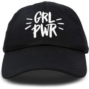 imageDALIX Girl Power Baseball Cap Dad Hat Womens Girls TeensBlack