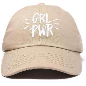 imageDALIX Girl Power Baseball Cap Dad Hat Womens Girls TeensKhaki