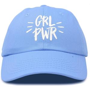 imageDALIX Girl Power Baseball Cap Dad Hat Womens Girls TeensLight Blue