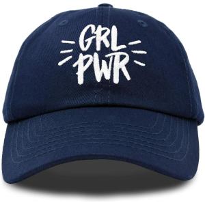 imageDALIX Girl Power Baseball Cap Dad Hat Womens Girls TeensNavy Blue