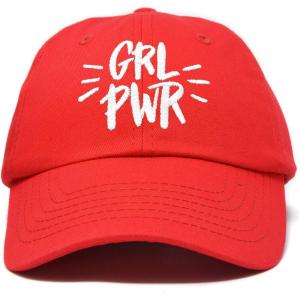 imageDALIX Girl Power Baseball Cap Dad Hat Womens Girls TeensRed