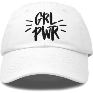 imageDALIX Girl Power Baseball Cap Dad Hat Womens Girls TeensWhite