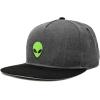 imageDALIX Alien Snapback Flat Bill Baseball Hat Embroidered Cap MensBlack Dark Gray