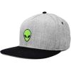imageDALIX Alien Snapback Flat Bill Baseball Hat Embroidered Cap MensBlack Light Gray
