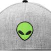 imageDALIX Alien Snapback Flat Bill Baseball Hat Embroidered Cap MensBlack Light Gray