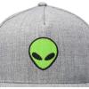 imageDALIX Alien Snapback Flat Bill Baseball Hat Embroidered Cap MensLight Gray