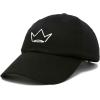imageDALIX Crown Dad Hat Baseball Cap Stitched Embroidered Custom CapsBlack