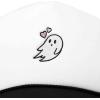 imageDALIX Embroidered Heartly Ghost Trucker Cap Hat WomenBlack White