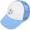 imageDALIX Embroidered Heartly Ghost Trucker Cap Hat WomenLight Blue White