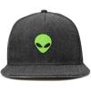 imageDALIX Alien Snapback Flat Bill Baseball Hat Embroidered Cap MensDark Gray