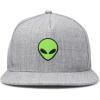 imageDALIX Alien Snapback Flat Bill Baseball Hat Embroidered Cap MensLight Gray