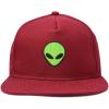 imageDALIX Alien Snapback Flat Bill Baseball Hat Embroidered Cap MensMaroon