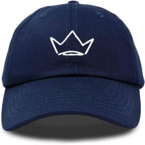 imageDALIX Crown Dad Hat Baseball Cap Stitched Embroidered Custom CapsNavy Blue