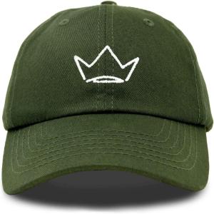 imageDALIX Crown Dad Hat Baseball Cap Stitched Embroidered Custom CapsOlive